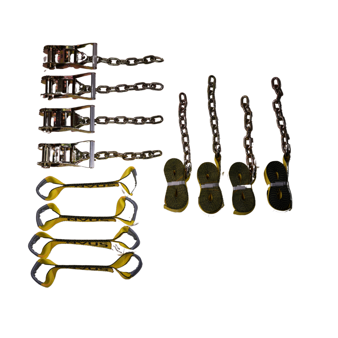 8-Point Rollback Tie-Down Kit — 12 Piece, 4,000 lb WLL