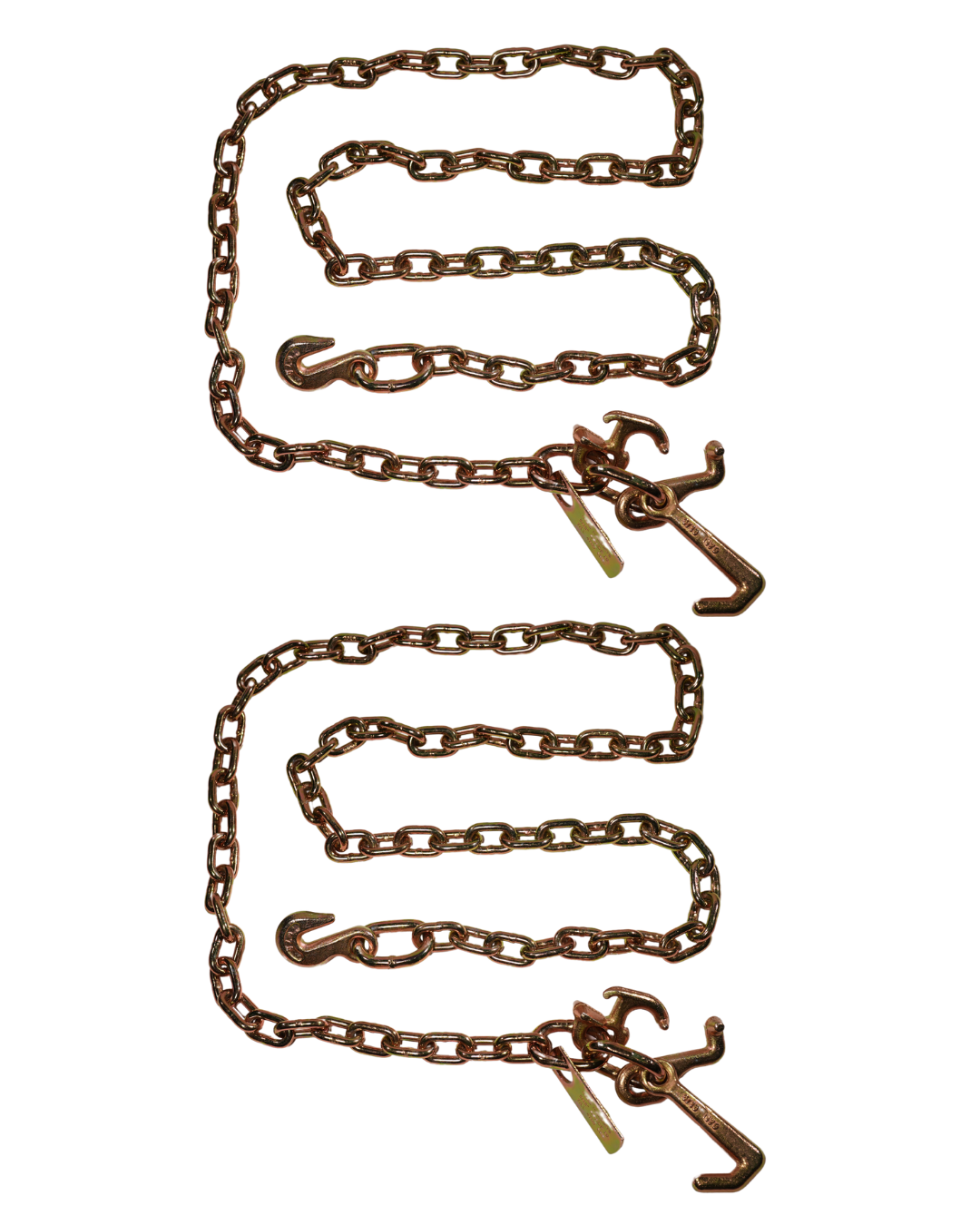5/16" x 8' Grab Hook, R, T & Mini J Hook Chain (2 Pack)